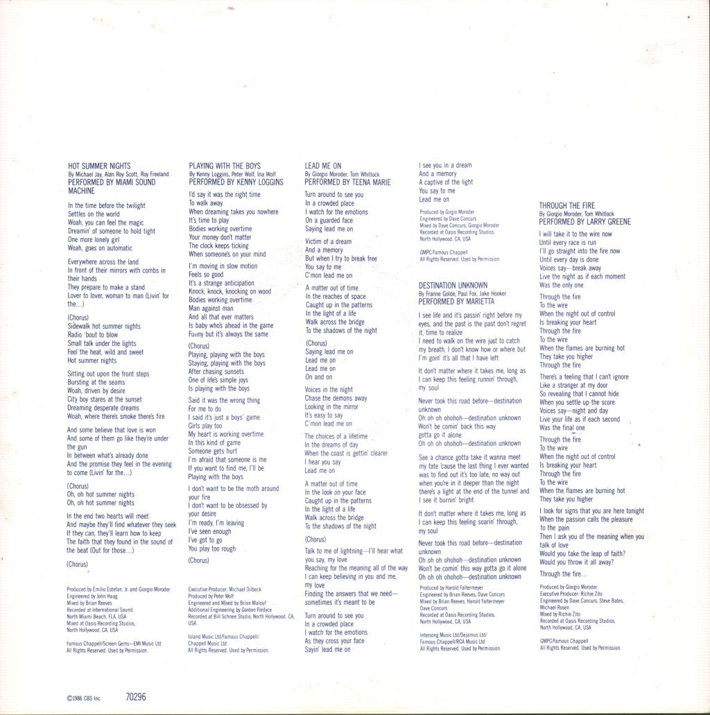 Various Artists - Top Gun (Original Motion Picture Soundtrack) - Lp