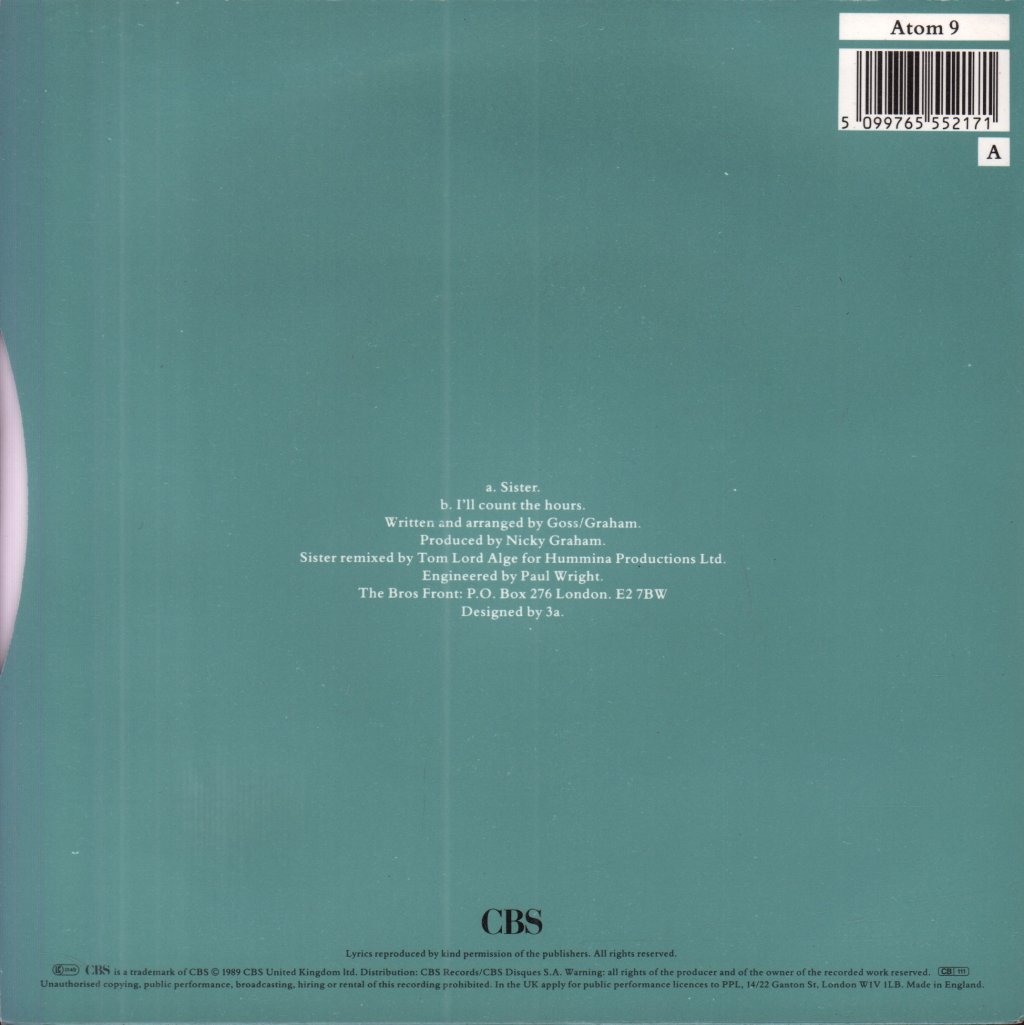 Bros - Sister - 7 Inch