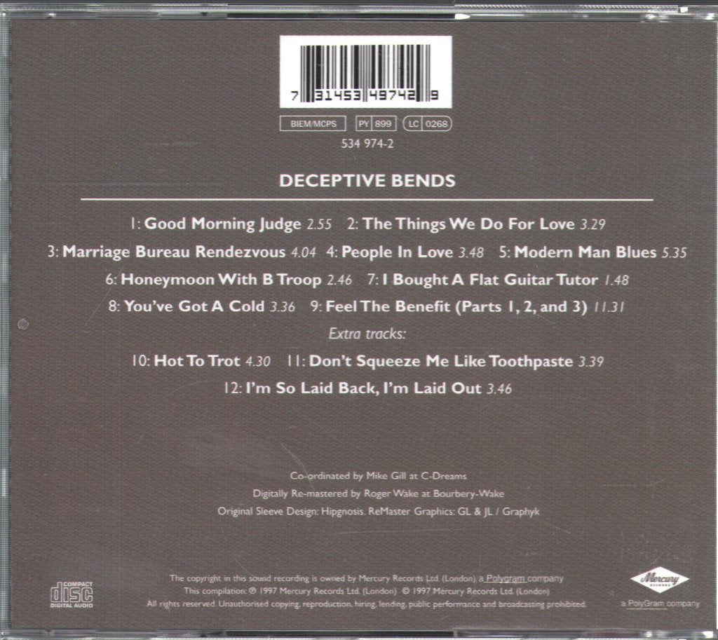 10cc - Deceptive Bends - Cd
