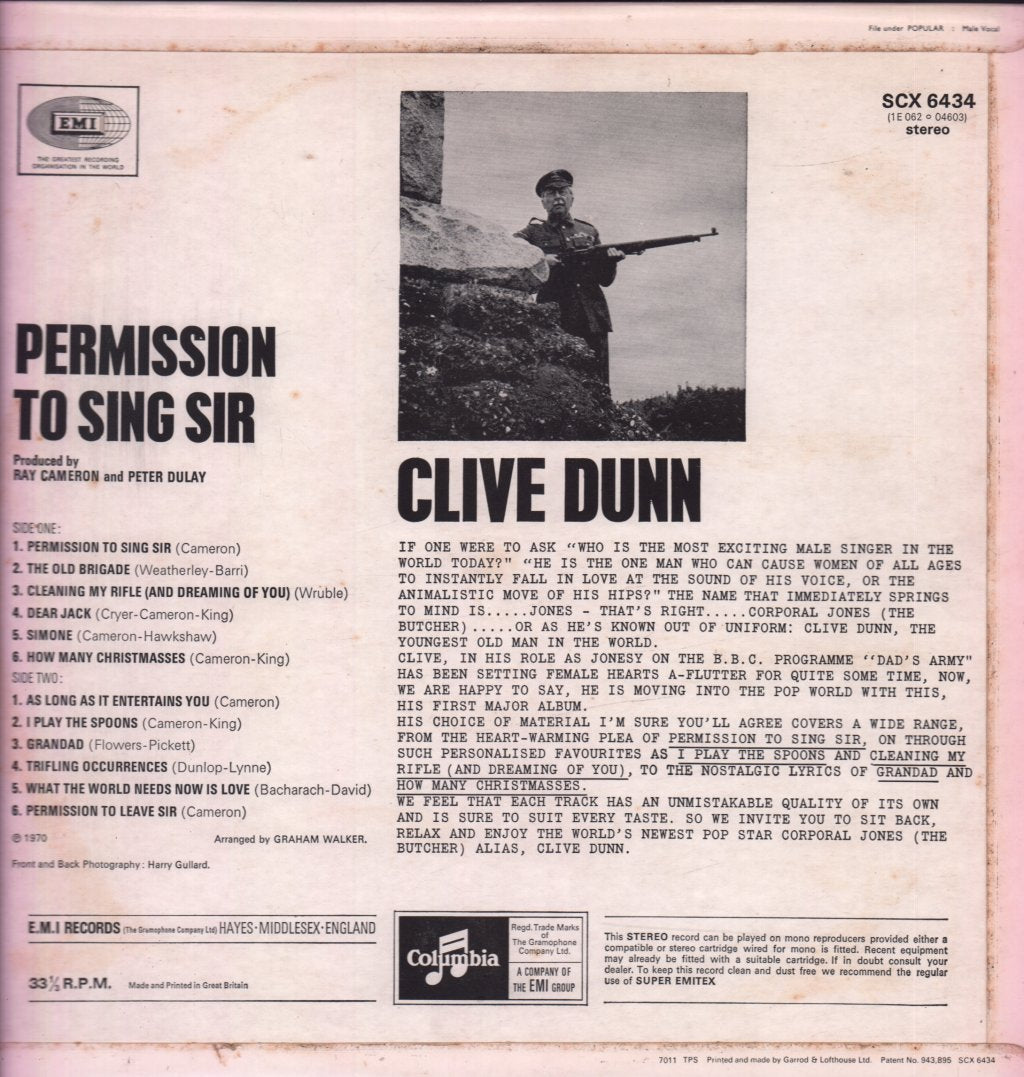 Clive Dunn - Permission To Sing Sir - Lp