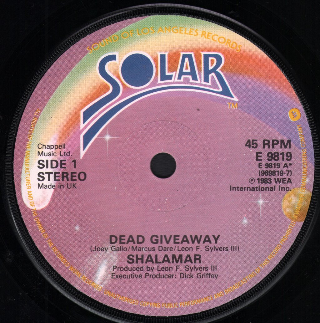 Shalamar - Dead Giveaway - 7 Inch