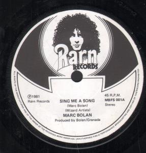 Marc Bolan - Sing Me A Song - 7 Inch