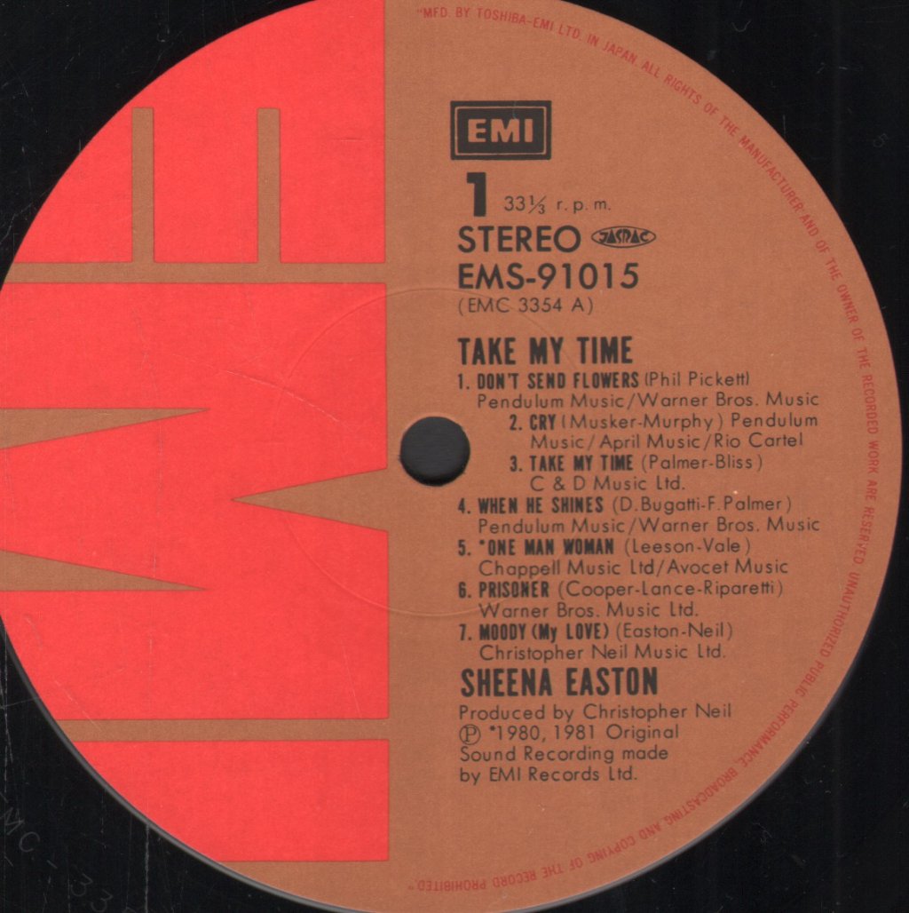 Sheena Easton - Take My Time - Lp