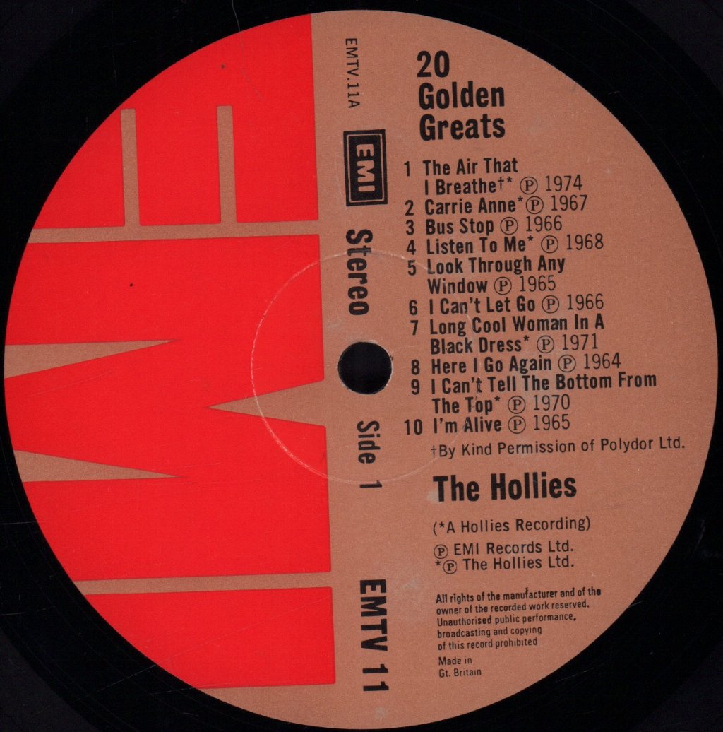 Hollies - 20 Golden Greats - Lp