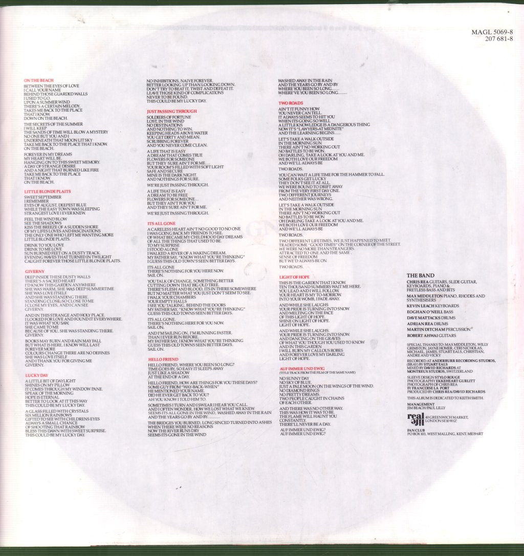 Chris Rea - On The Beach - Lp