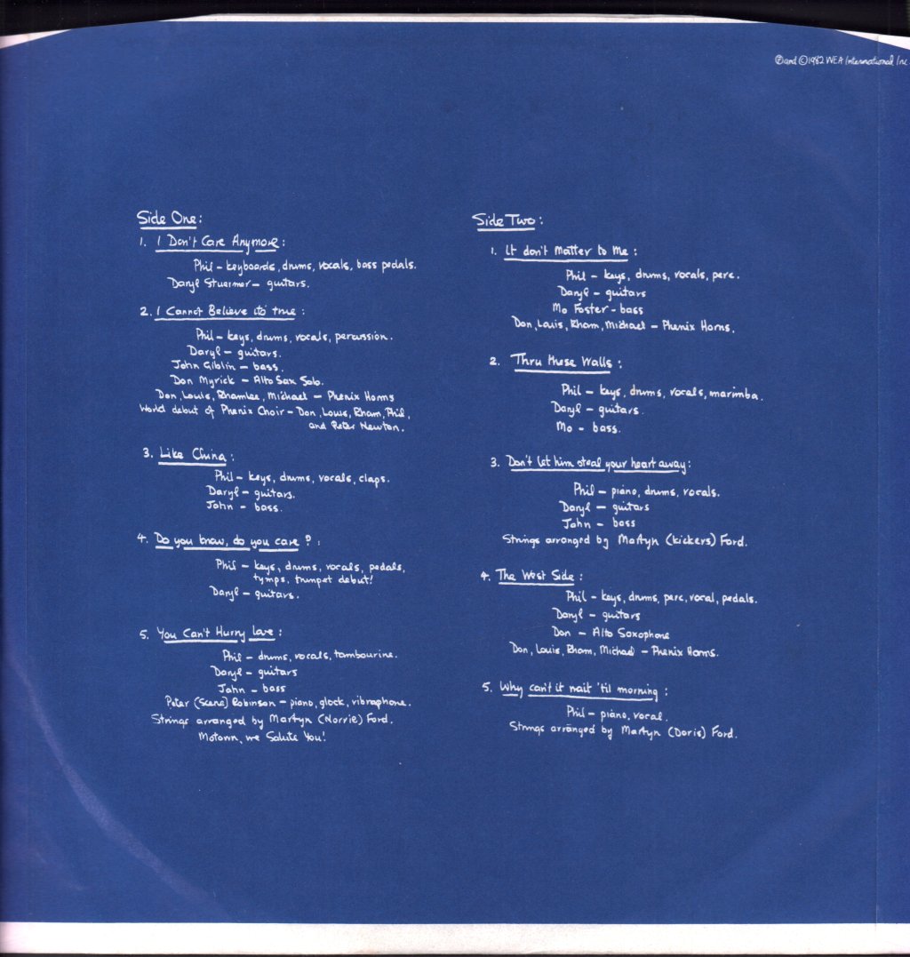 Phil Collins - Hello I Must Be Going - Lp