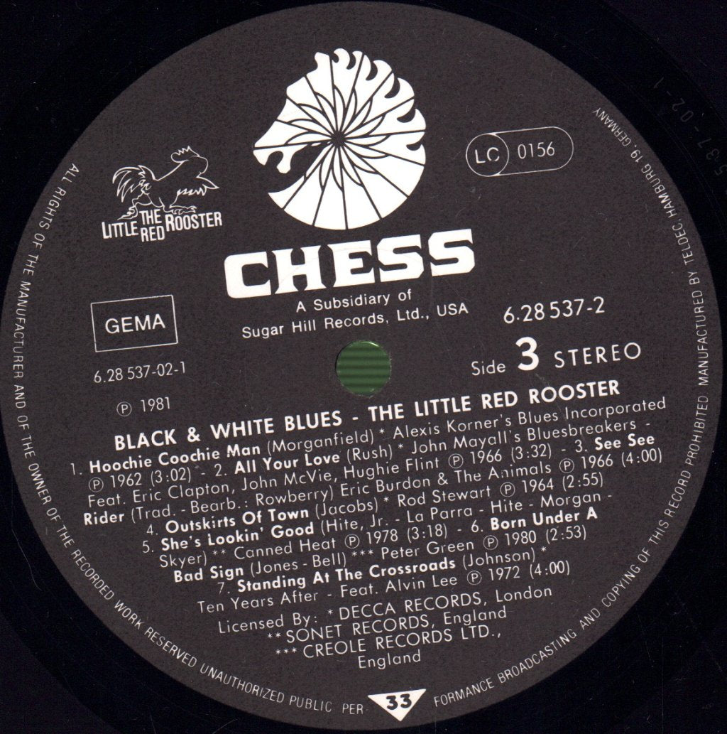 Various Artists - Black And White Blues - The Little Red Rooster - Double Lp