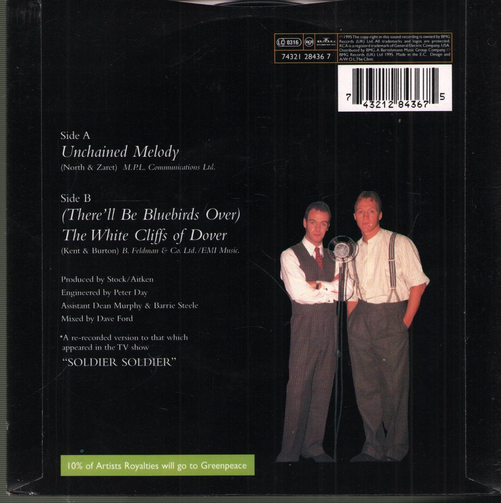 Robson And Jerome - Unchained Melody / White Cliffs Of Dover - 7 Inch