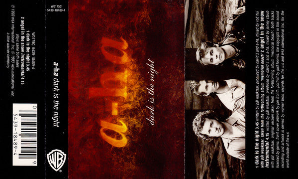A-Ha - Dark Is The Night - Cassette