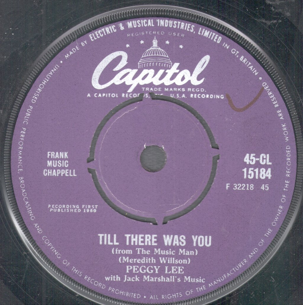 Peggy Lee - Till There Was You - 7 Inch