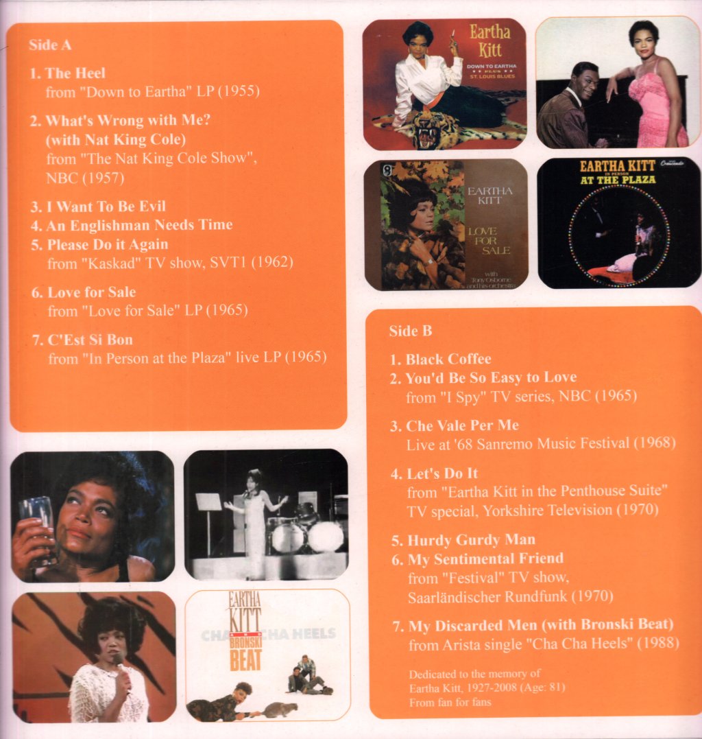 Eartha Kitt - Rare Tracks And TV Appearances - Lp