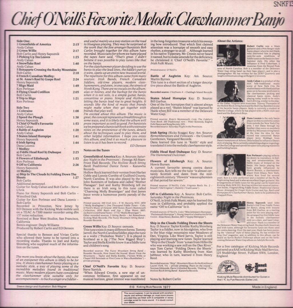 Various Artists - Chief O'neal's Favorite Melodic Clawhammer Banjo - Lp