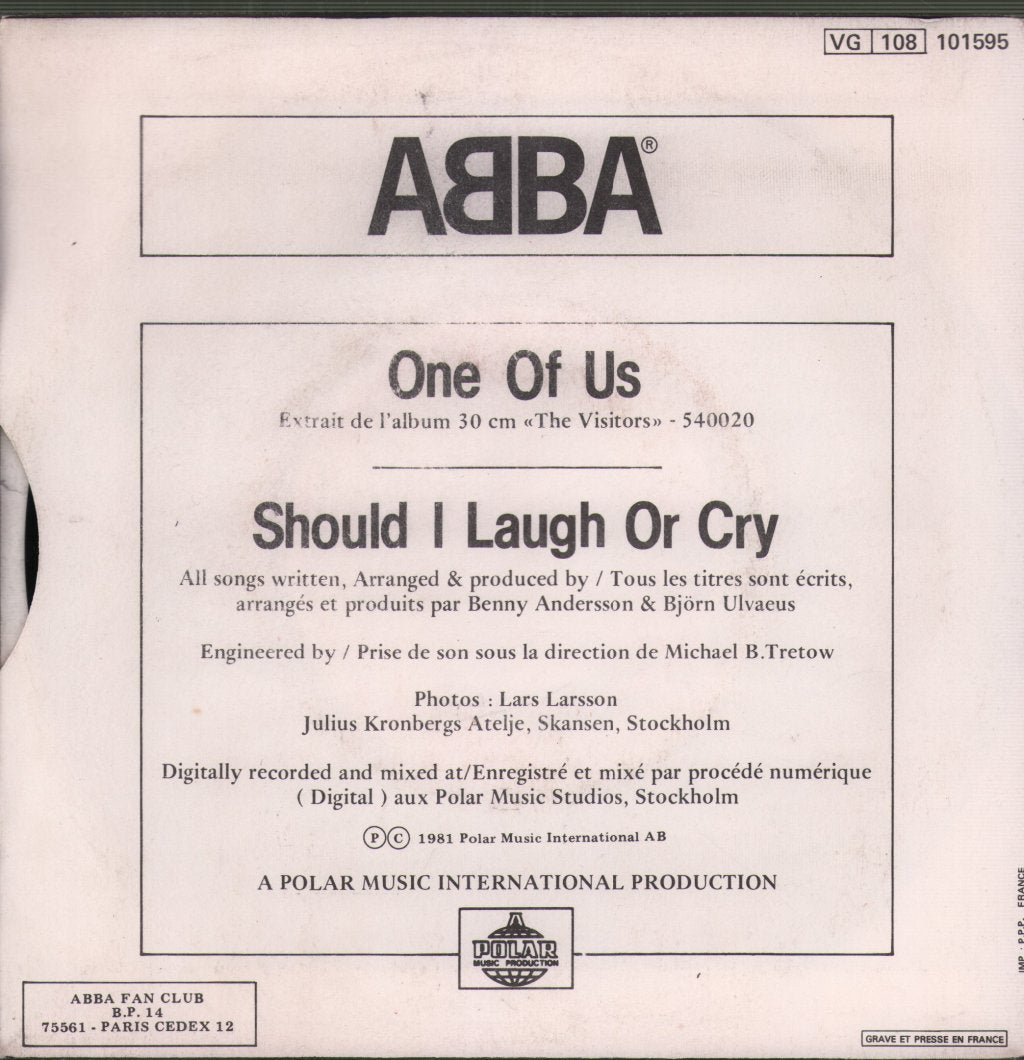ABBA - One Of Us - 7 Inch