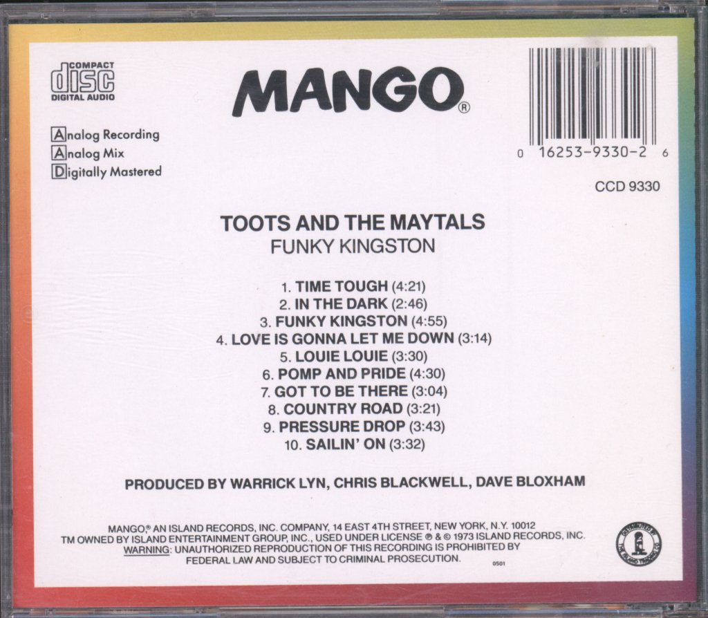 Toots And The Maytals - Funky Kingston - Cd
