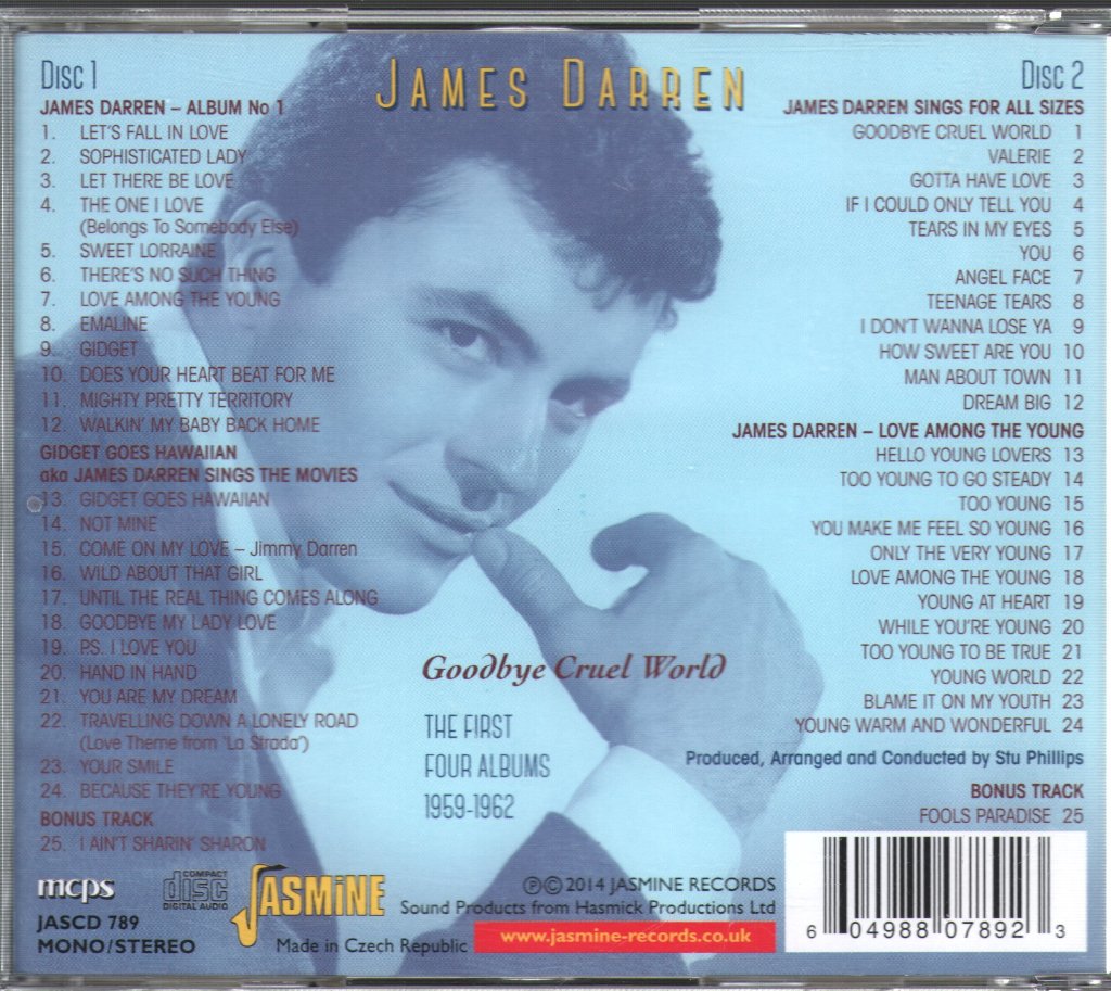 James Darren - Goodbye Cruel World (The First Four Albums 1959-1962) - Double Cd