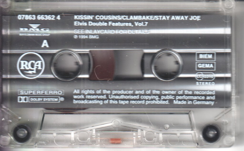 Elvis Presley - Kissin' Cousins, Clambake And Stay Away Joe - Cassette