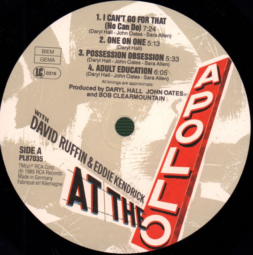 Hall And Oates - Live At The Apollo - Lp