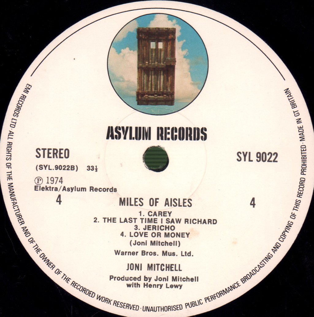 Joni Mitchell - Miles Of Aisles - Double Lp