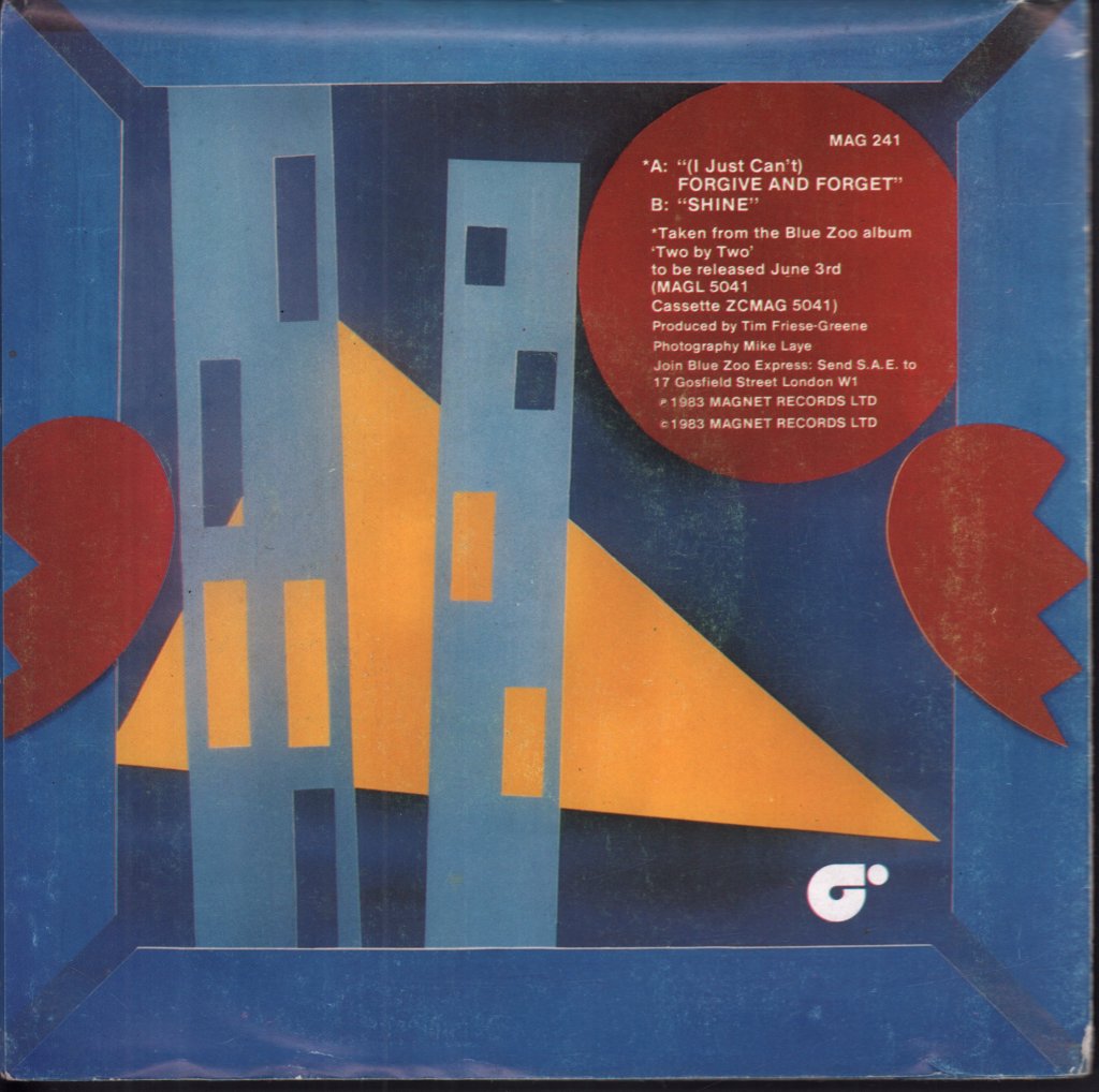 Blue Zoo - Forgive And Forget - 7 Inch