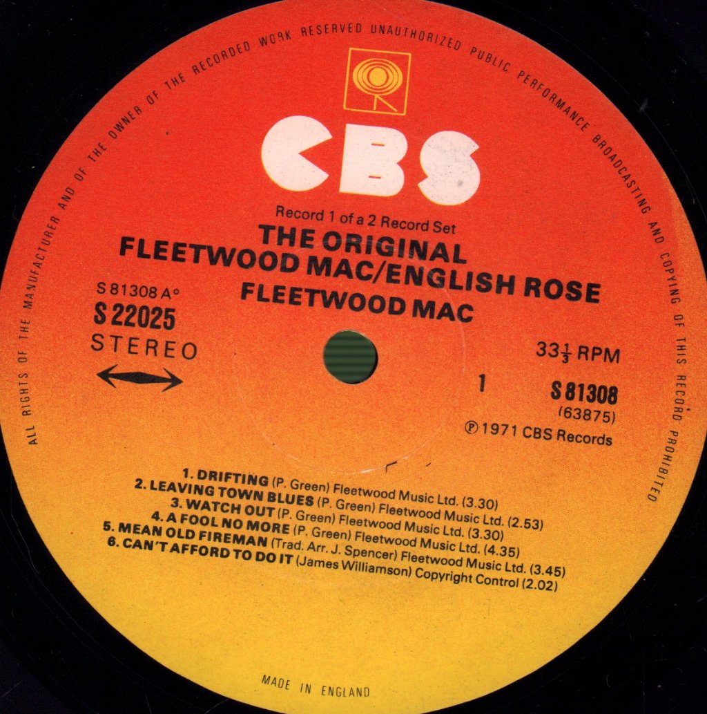 Fleetwood Mac - Original Fleetwood Mac / English Rose - Double Lp