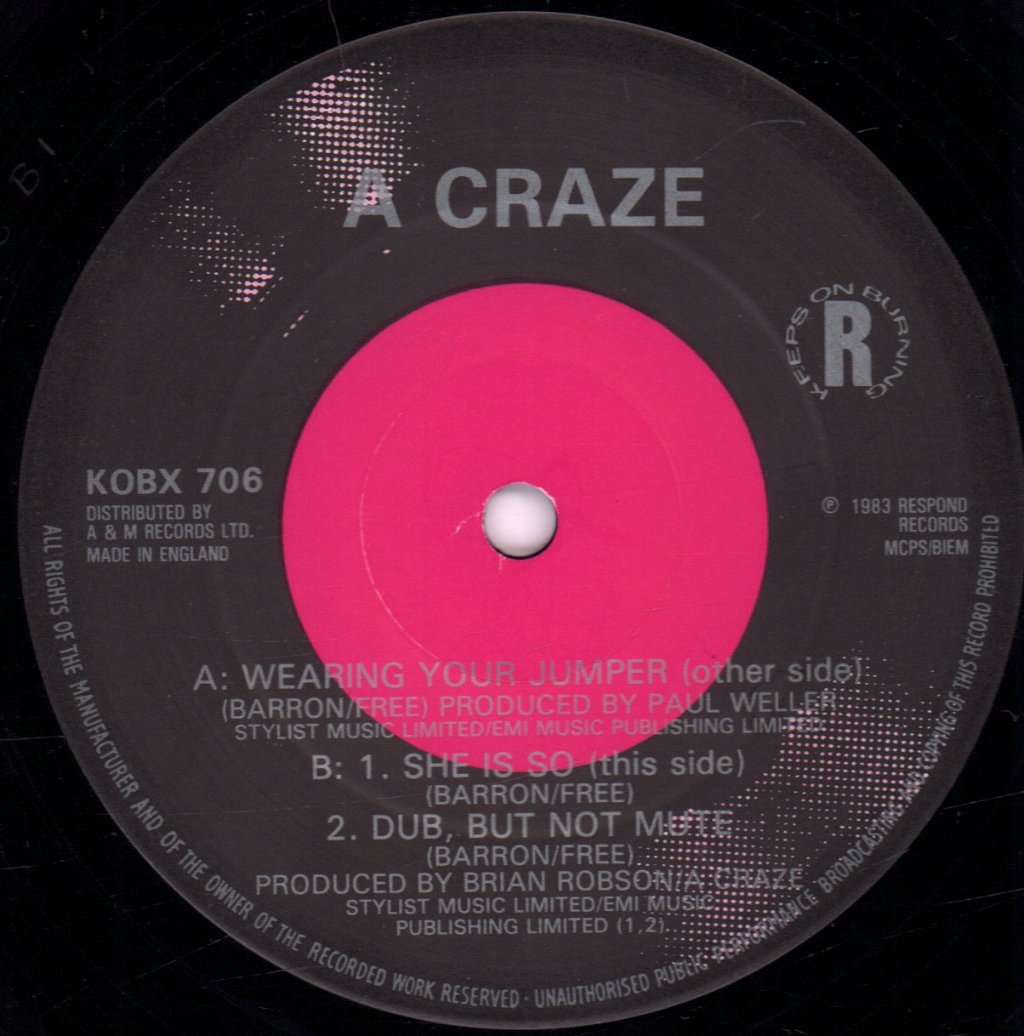 A Craze - Wearing Your Jumper - 12 Inch