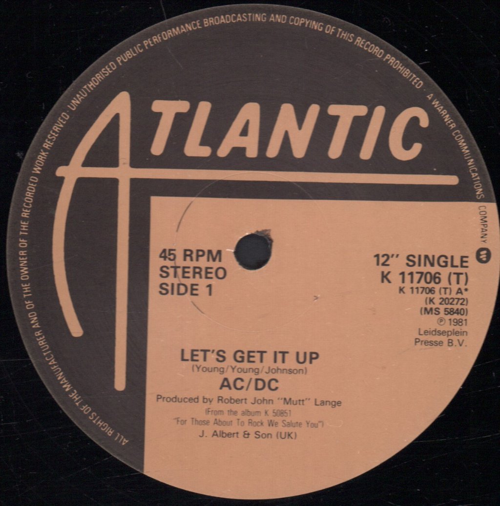 AC/DC - Let's Get It Up - 12 Inch