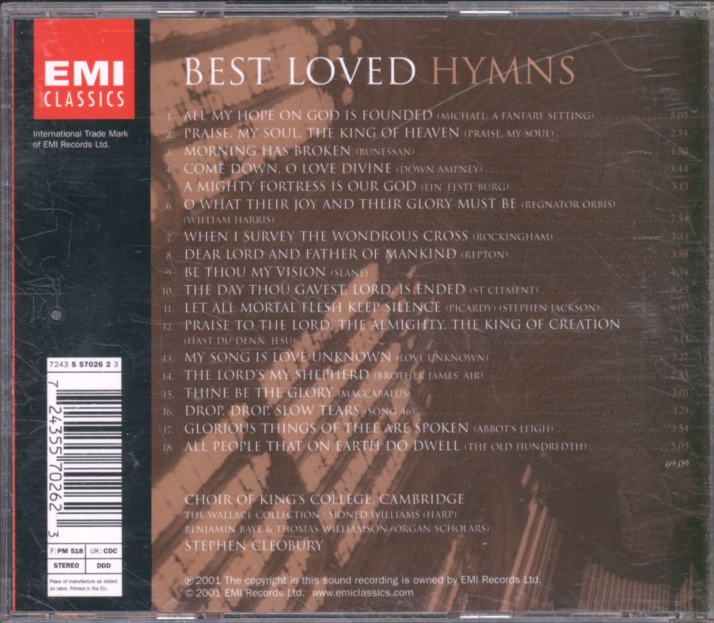 Choir Of King's College, Cambridge, Stephen Cleobury - Best Loved Hymns - Cd