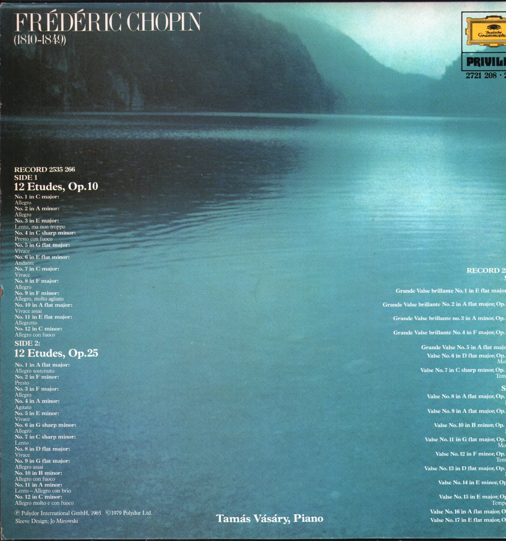 Tamas Vasary - Frederic Chopin - Waltzes - Etudes - Double Lp