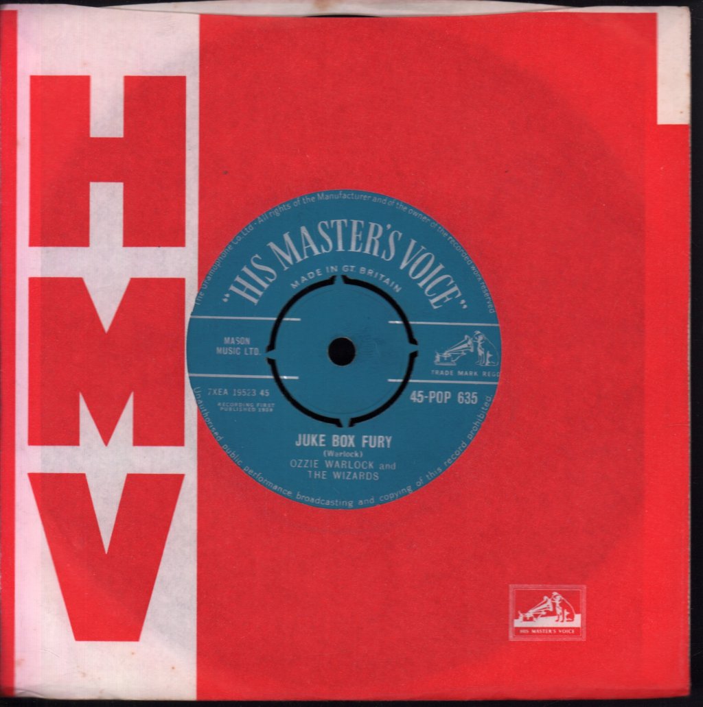 Ozzie Warlock And The Wizards - Juke Box Fury / Wow! - 7 Inch