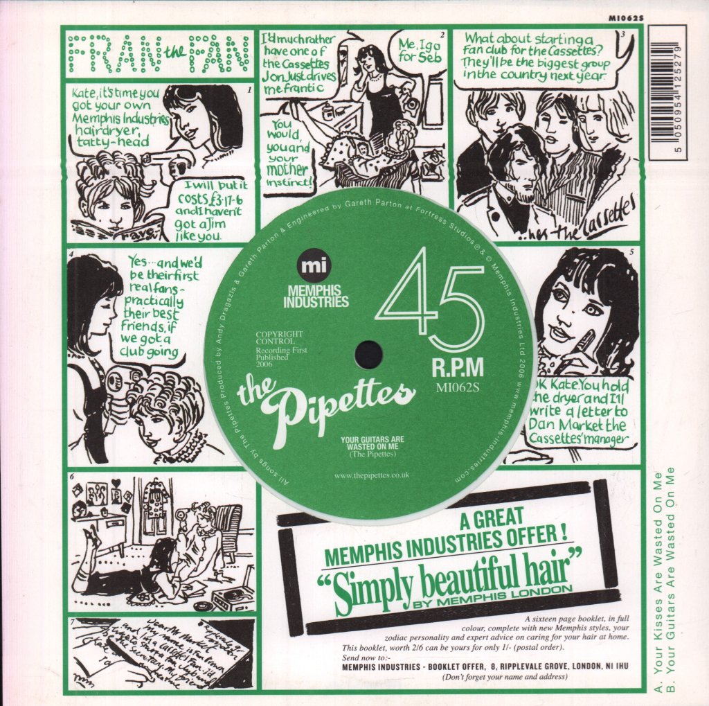 Pipettes - Your Kisses Are Wasted On Me - 7 Inch