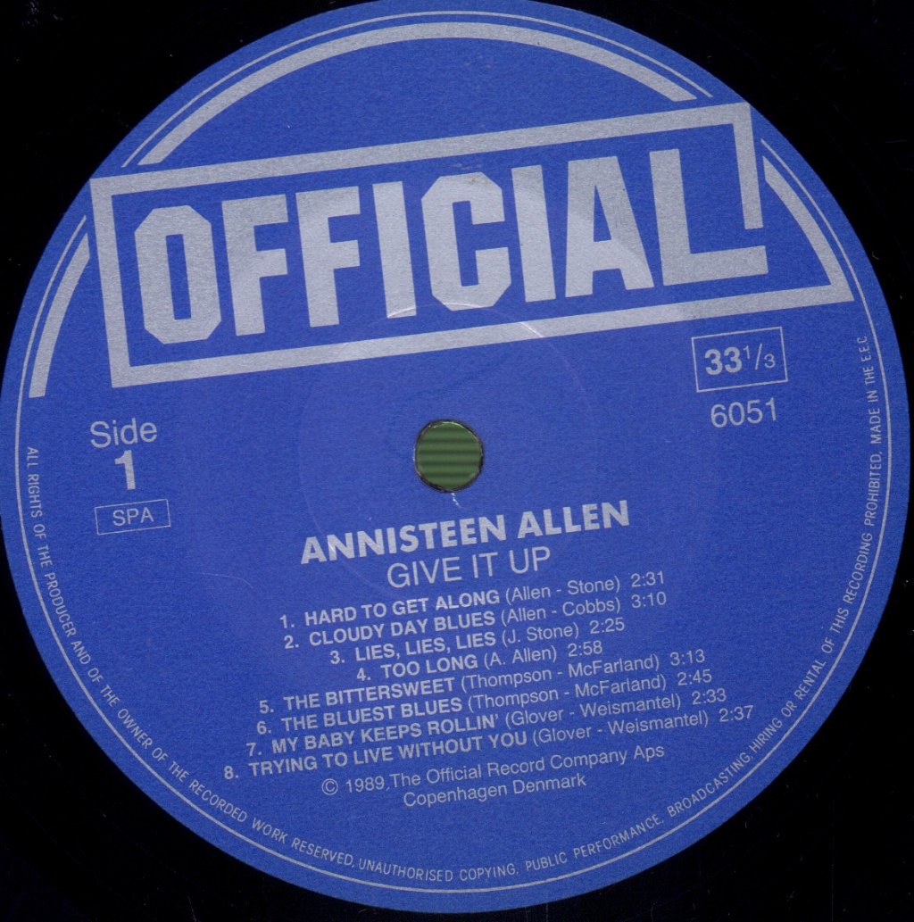 Annisteen Allen - Give It Up 1945-1953 - Lp