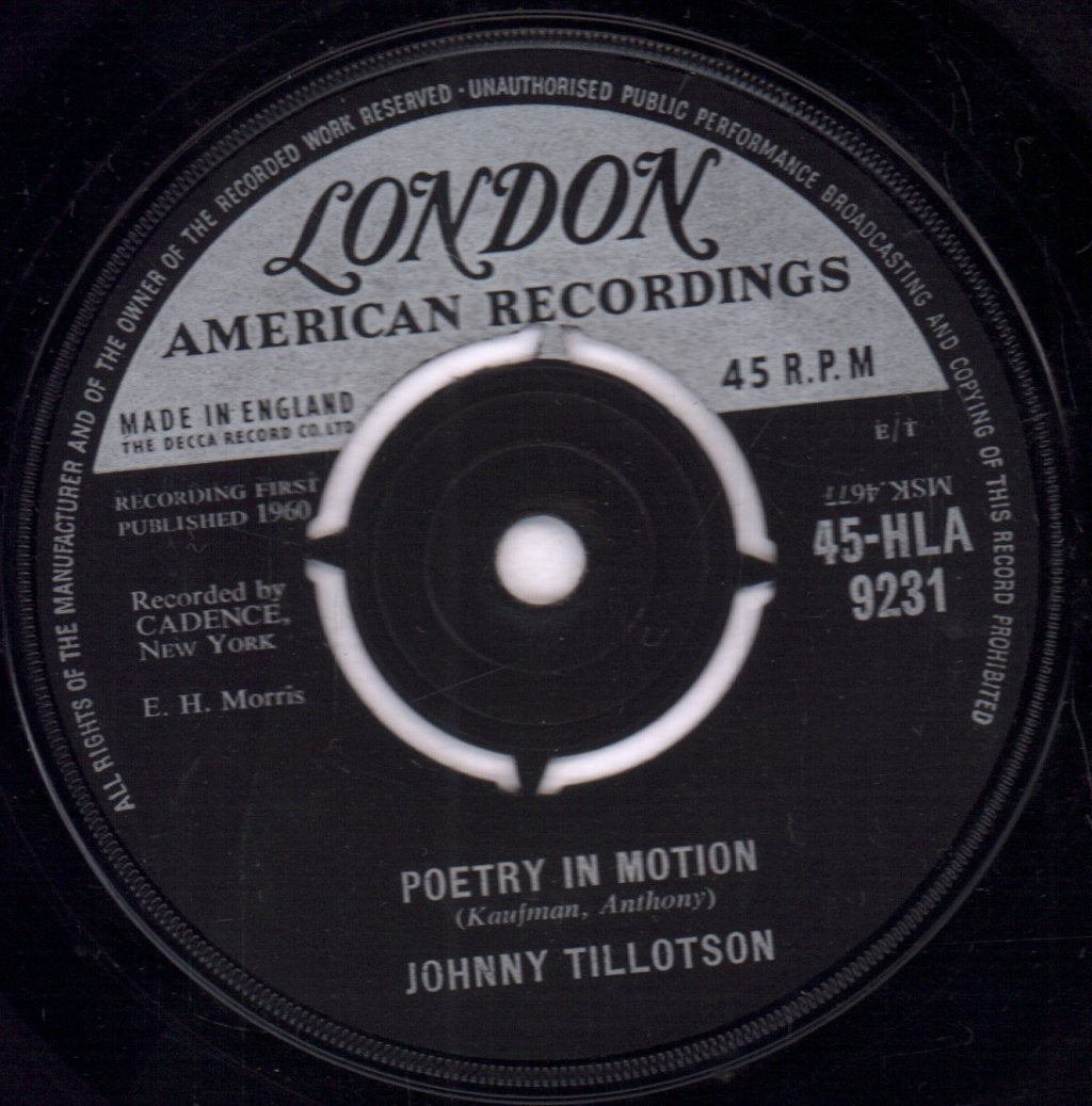 Johnny Tillotson - Poetry In Motion - 7 Inch