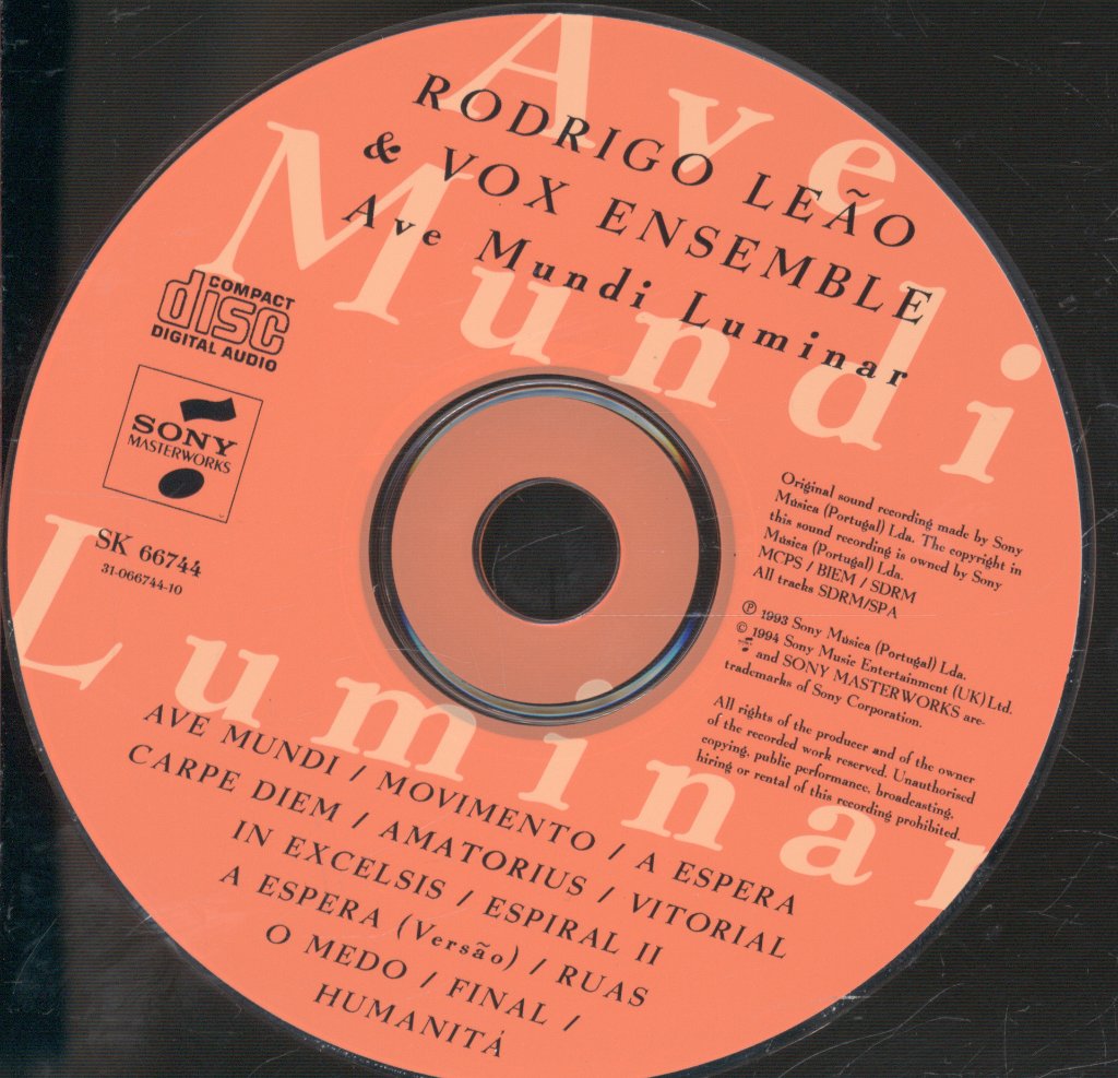 Rodrigo Leao And The Vox Ensemble - Ave Mundi Luminar - Cd