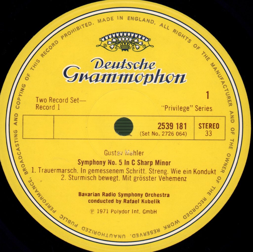 Gustav Mahler - Symphony No.5 - Double Lp