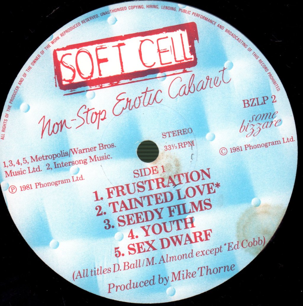 Soft Cell - Non Stop Erotic Cabaret - Lp