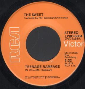 Sweet - Teenage Rampage - 7 Inch