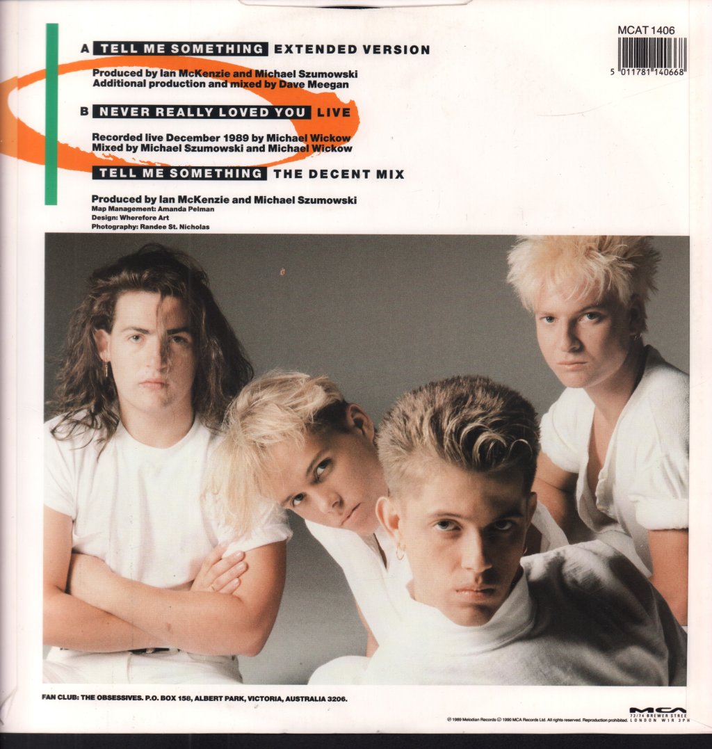 Indecent Obsession - Tell Me Something - 12 Inch