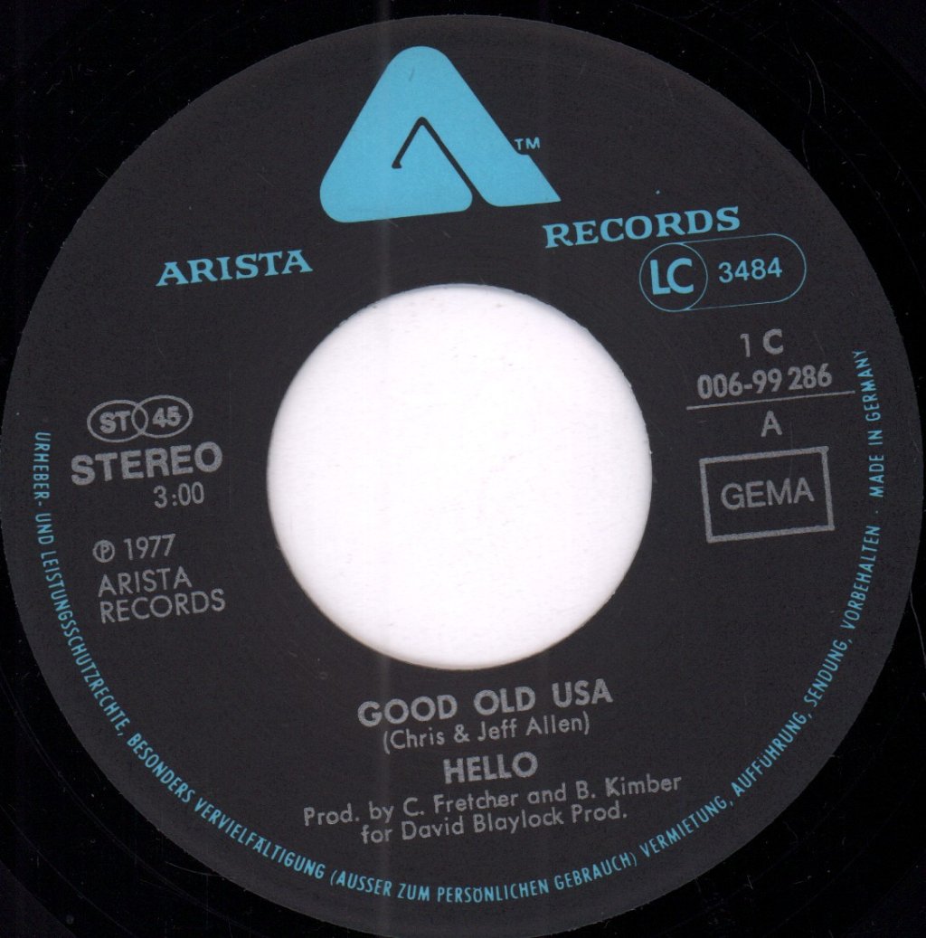 Hello - Good Old USA - 7 Inch