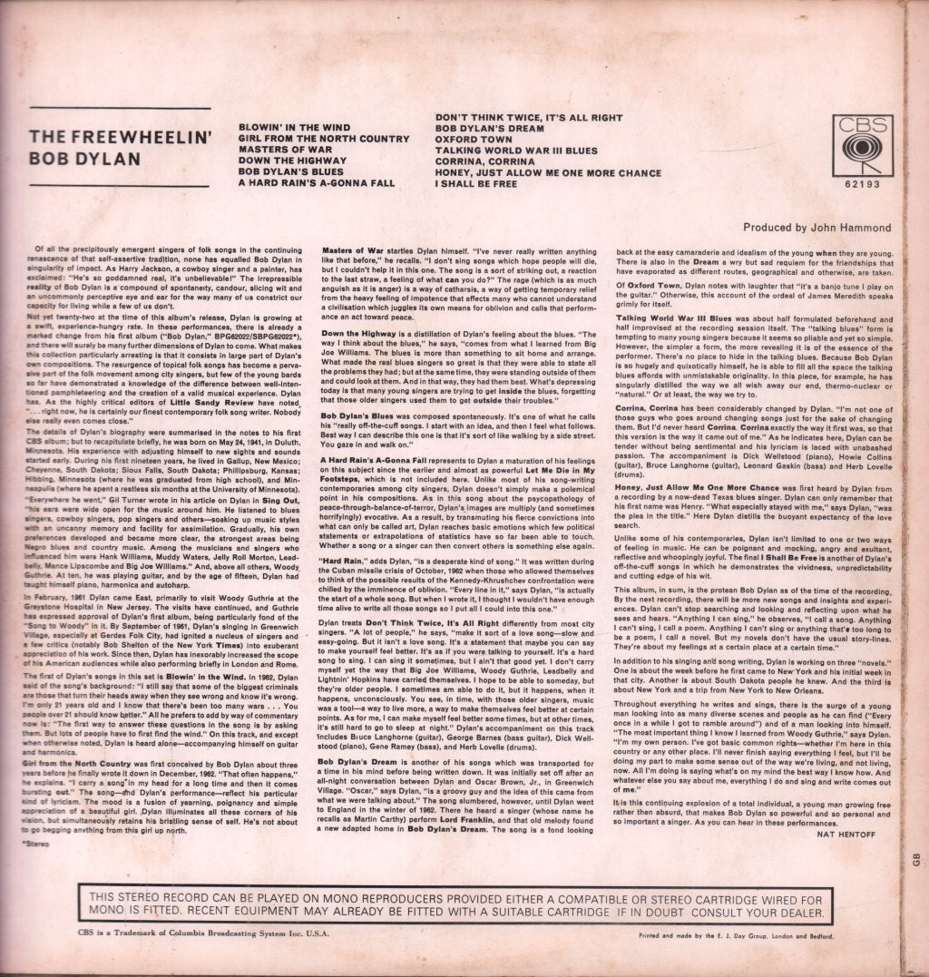 Bob Dylan - Freewheelin' - Lp