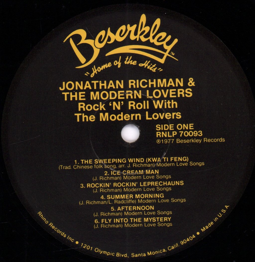Jonathan Richman And The Modern Lovers - Rock 'N' Roll With The Modern Lovers - Lp