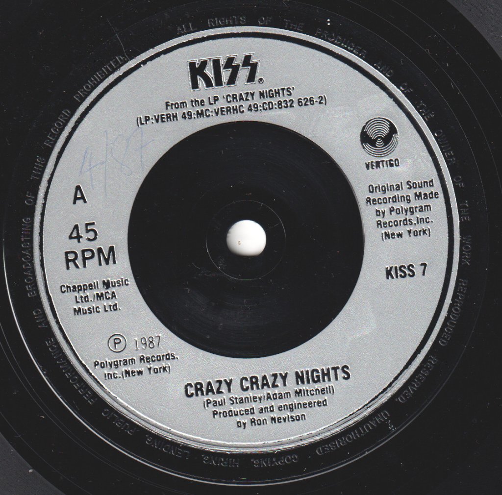 Kiss - Crazy Crazy Nights - 7 Inch – Vinyl Tap