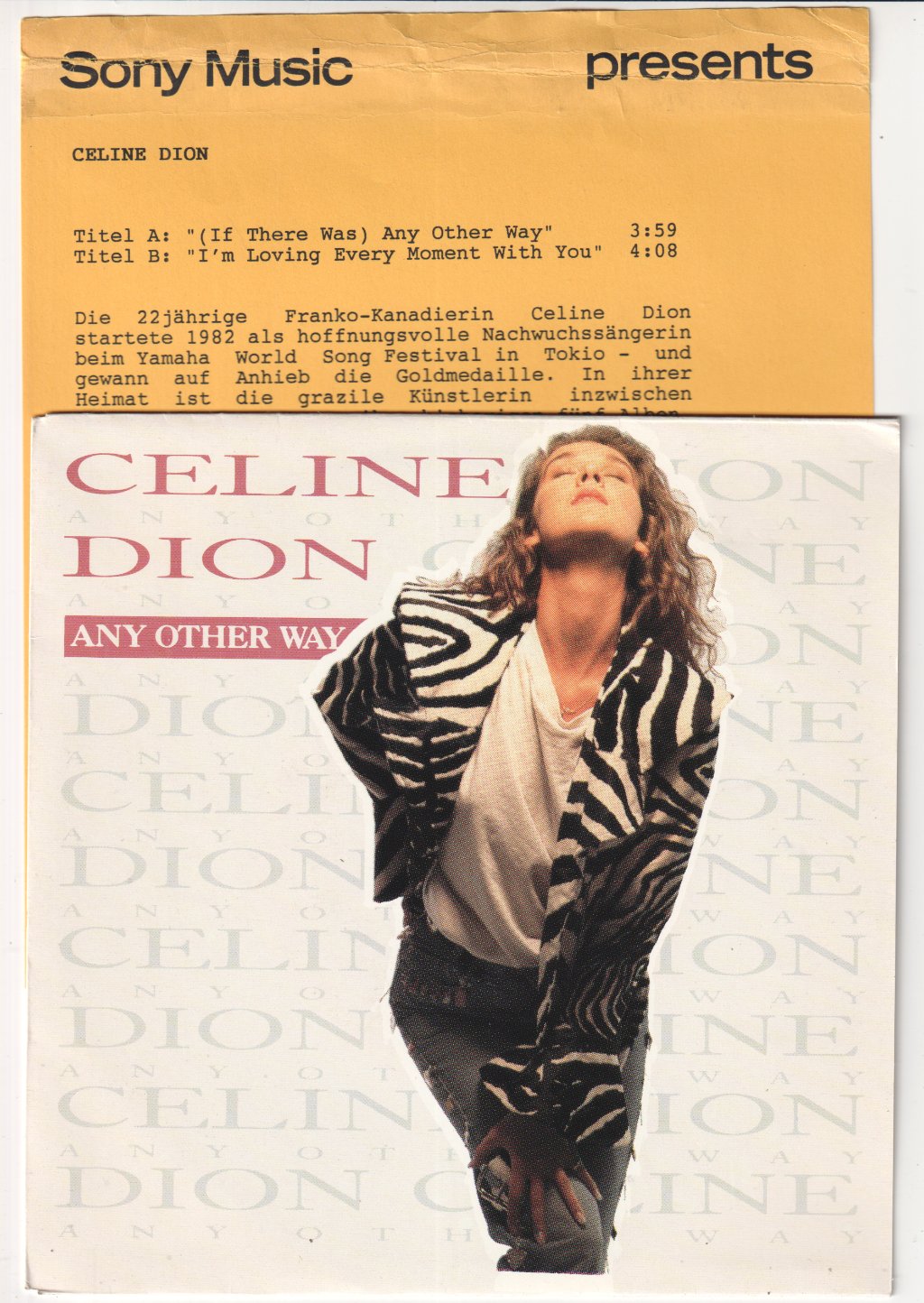 Celine Dion - Any Other Way - 7 Inch