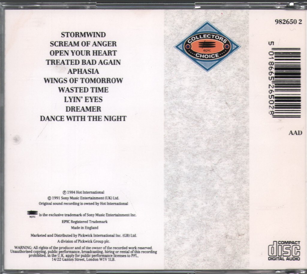 Europe - Wings Of Tomorrow - Cd