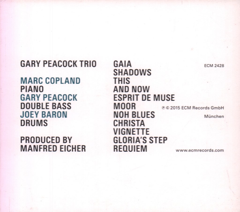 Gary Peacock Trio - Now This - Cd