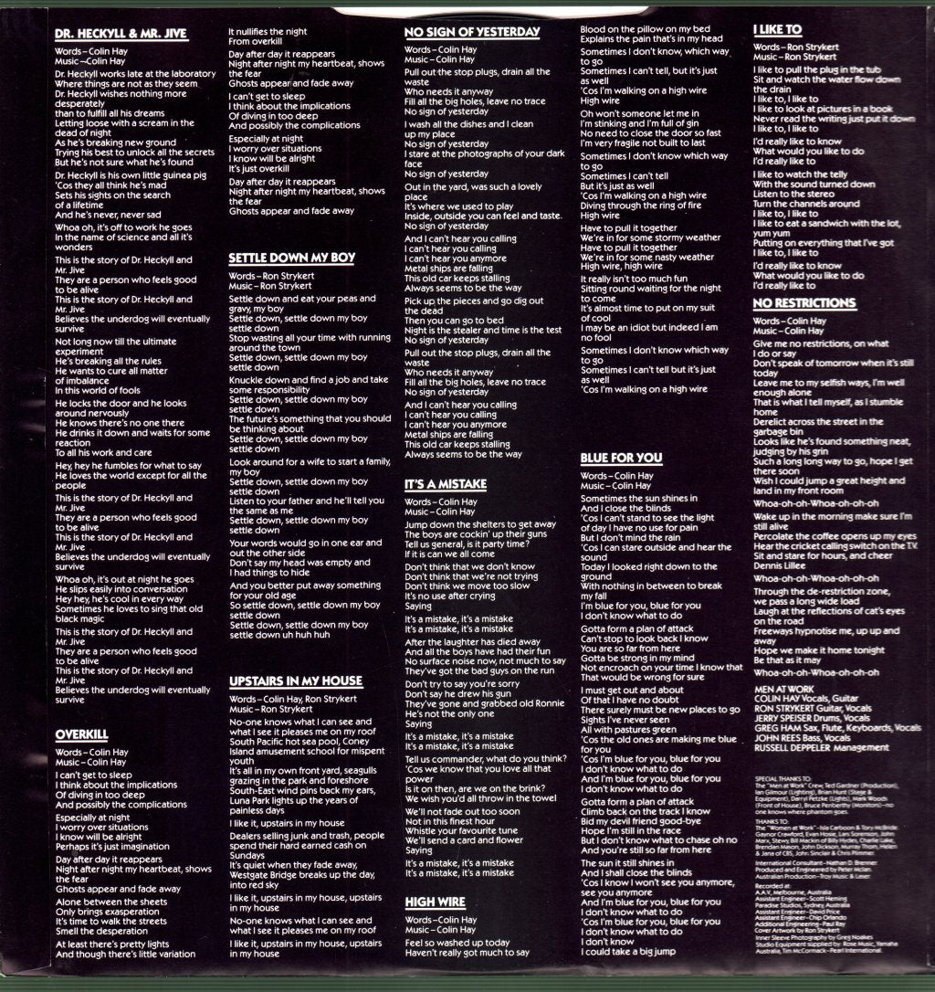 Men At Work - Cargo - Lp