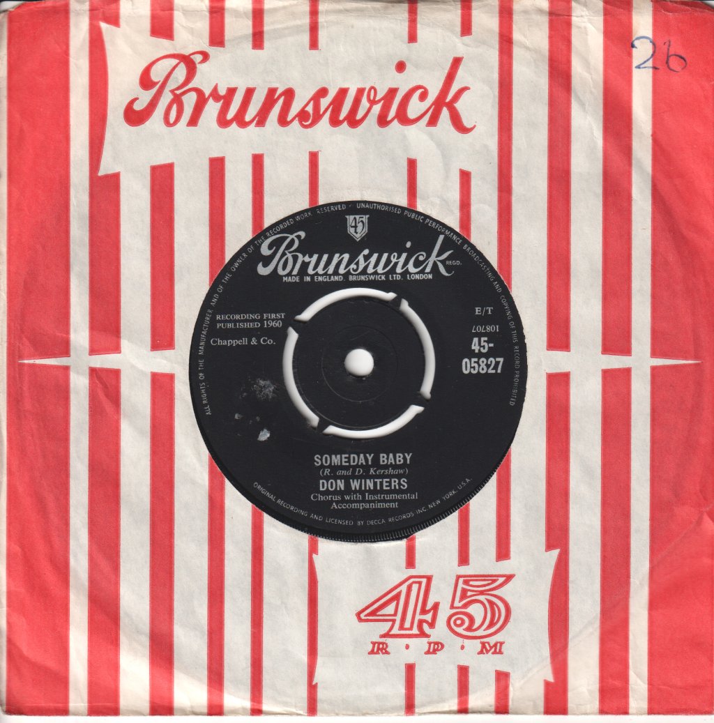 Don Winters - Someday Baby - 7 Inch
