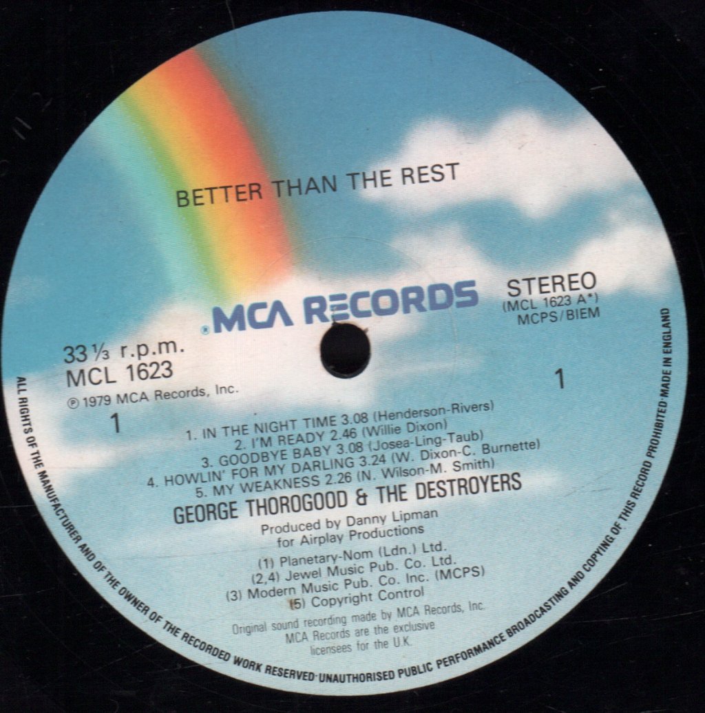 George Thorogood And The Destroyers - Better Than The Rest - Lp