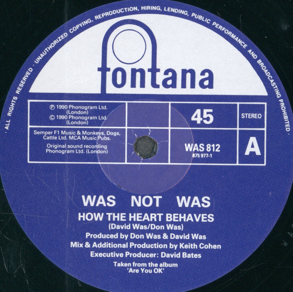 Was Not Was - How The Heart Behaves - 12 Inch