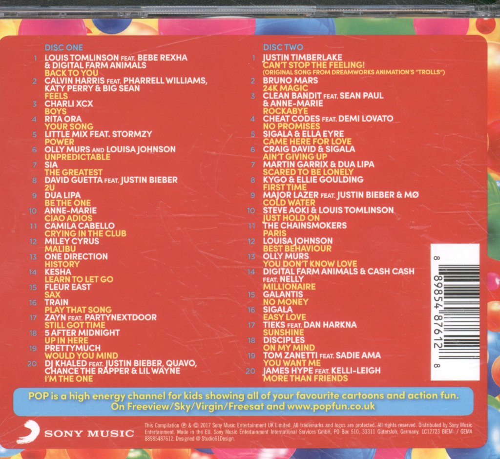 Various Artists - Pop Party 2017 - Double Cd