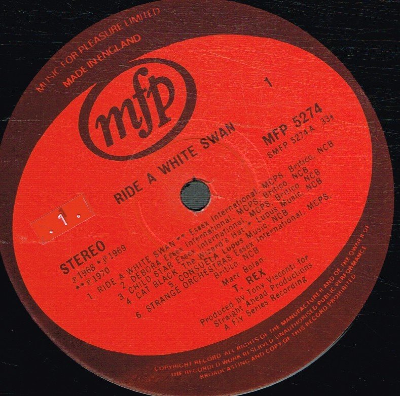 T Rex - Ride A White Swan - Lp